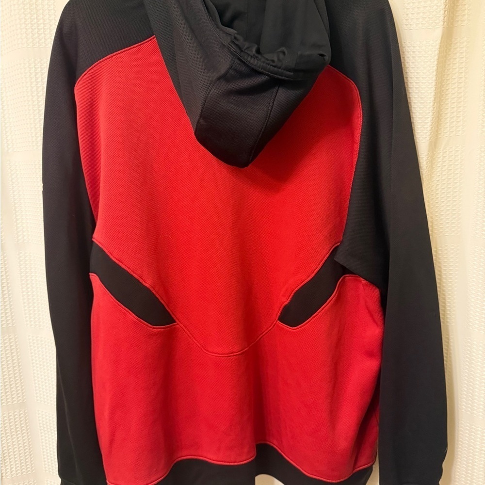 Vintage NFL Onfiled Reebok 49ers Red and Black Men's Hoodie Sweatshirt - Picture 8 of 16